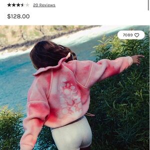 FP Movement by Free People womens Coral Tie-Dye Hoodie